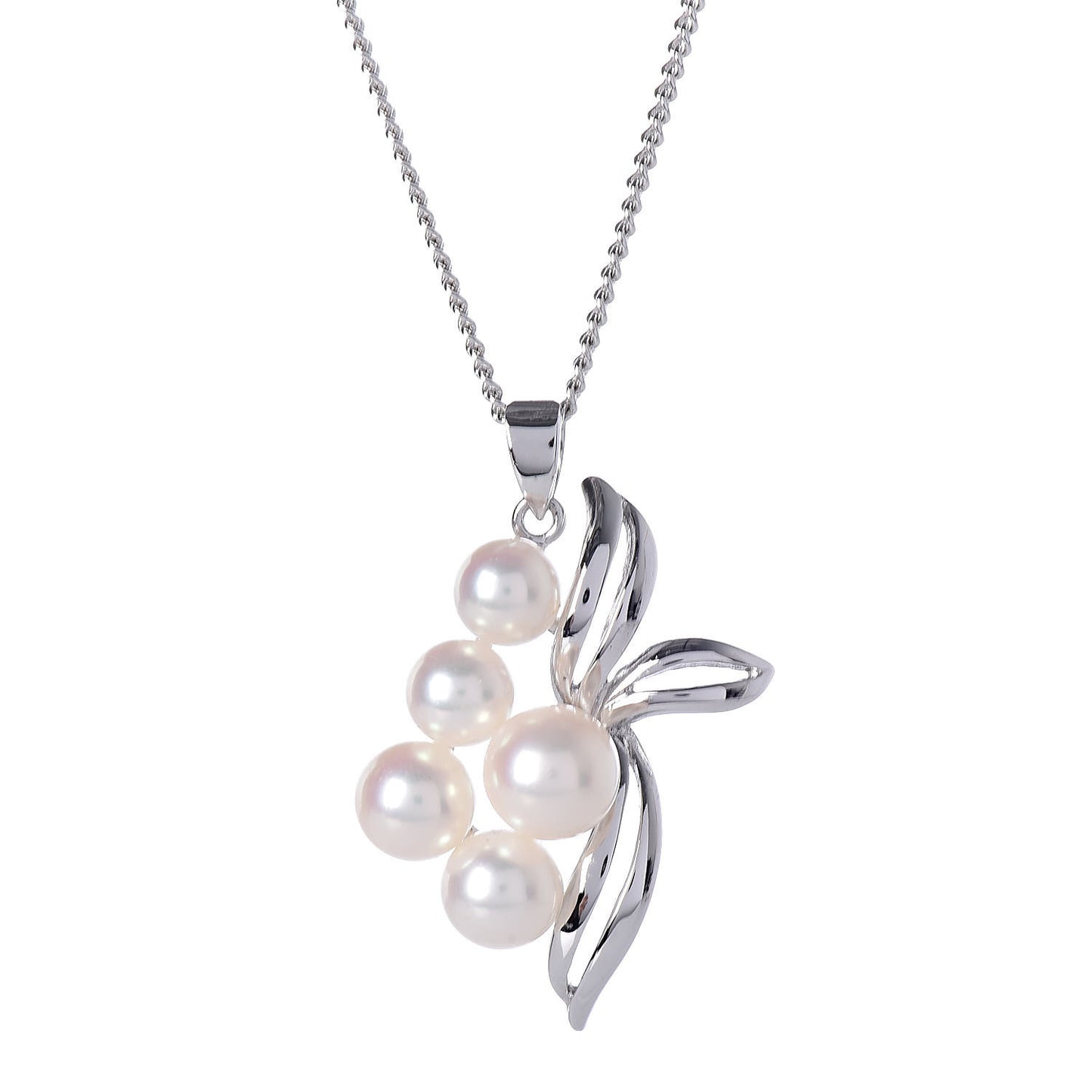Sterling Silver Akoya Pearl 4.5-6.5mm Pendant Necklace