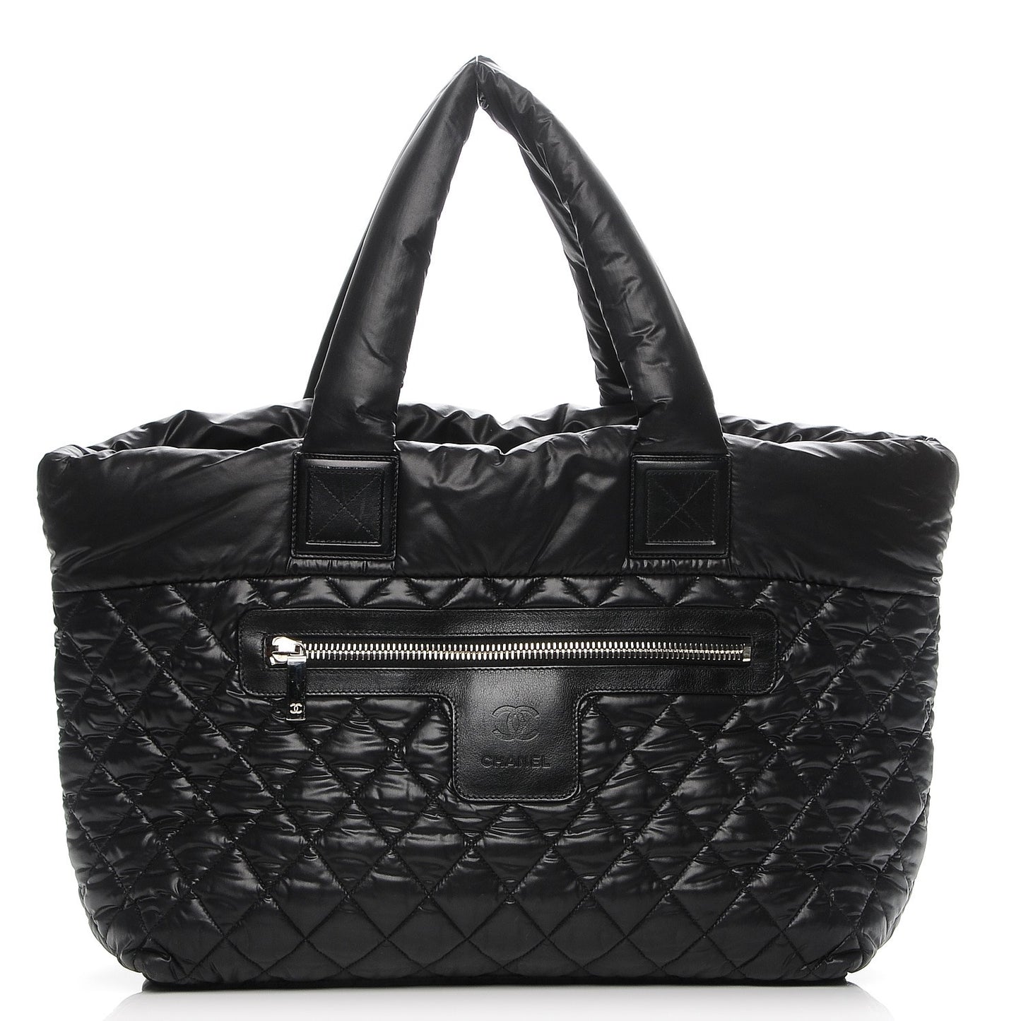 Nylon Quilted Large Coco Cocoon Tote Black
