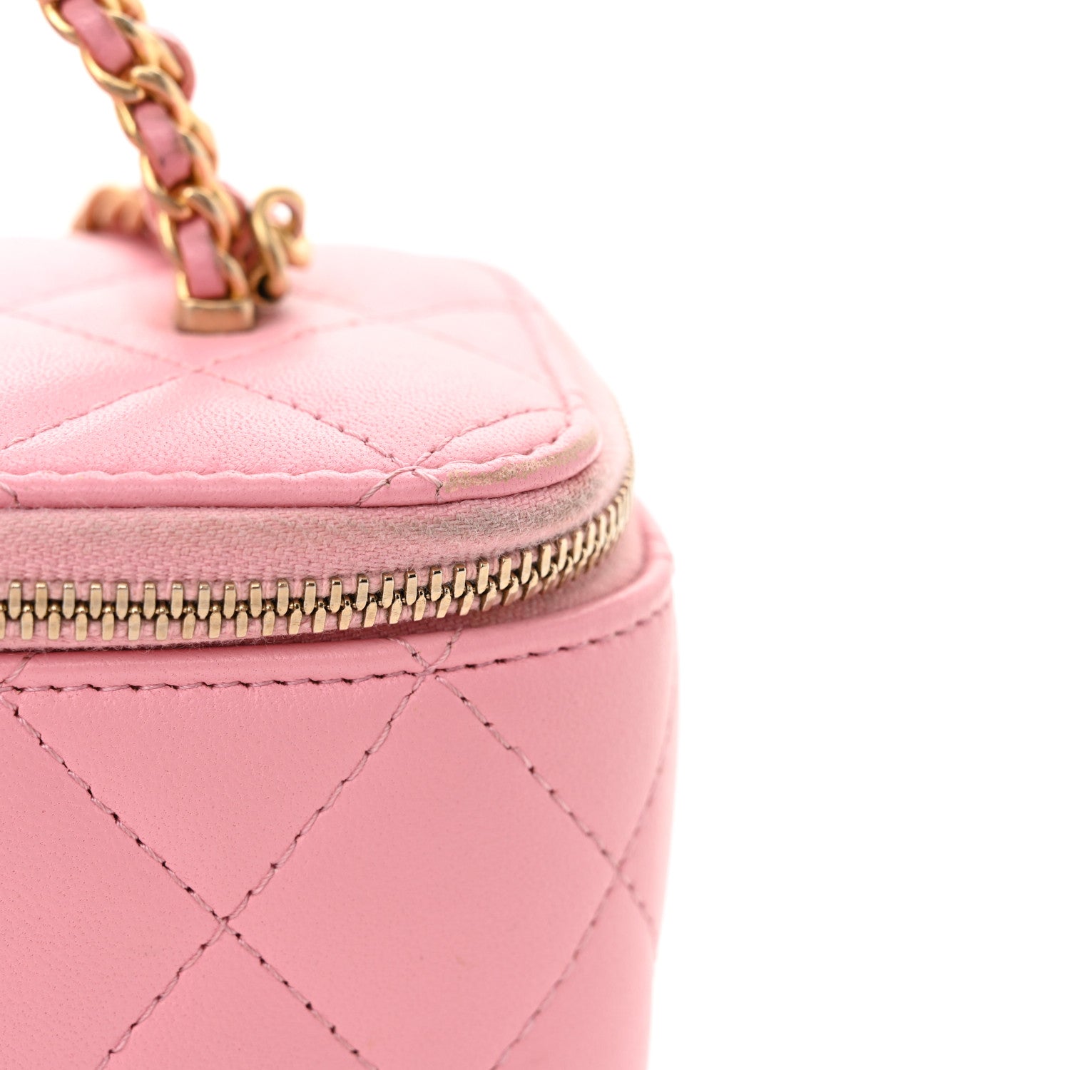 Chanel Lambskin Quilted Pick Me Up Vanity Case Pink 11 of 15