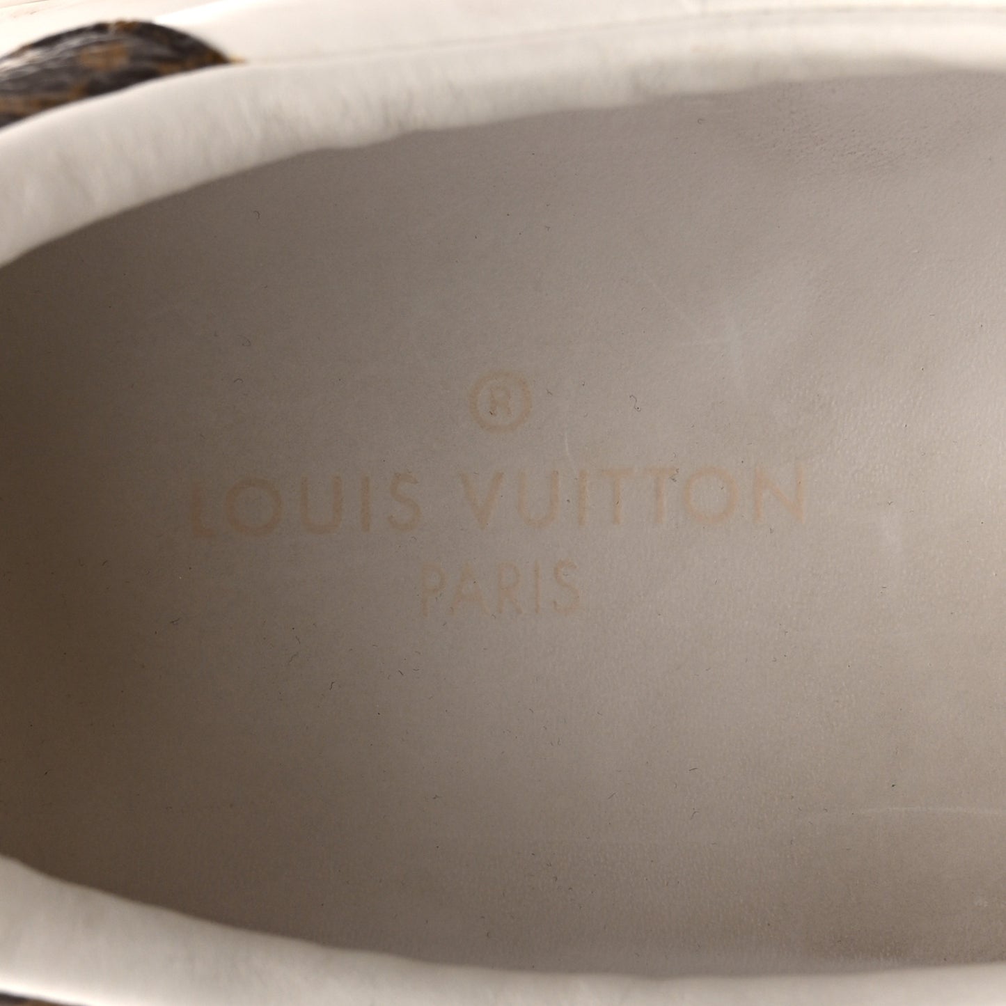 Lambskin Embossed Monogram Time Out Sneakers 35  White