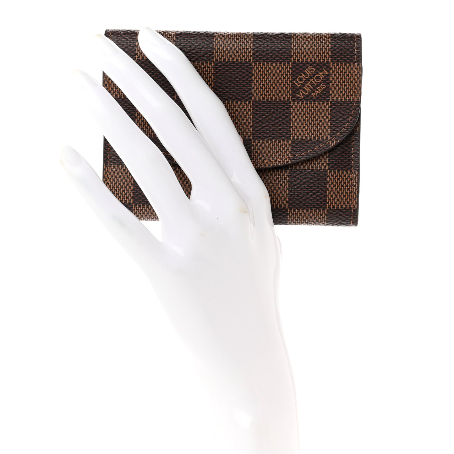 Damier Ebene Rosalie Coin Purse Rose Ballerine