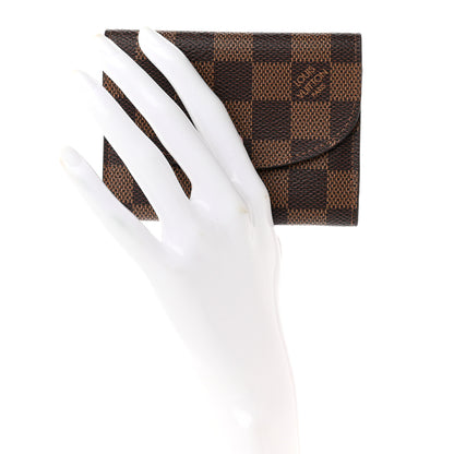 Louis Vuitton Damier Ebene Rosalie Coin Purse Rose Ballerine 2 of 7