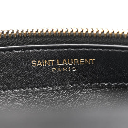 Saint Laurent Laminated Calfskin Classic Monogram Kate Tassel Chain Wallet Green 6 of 14