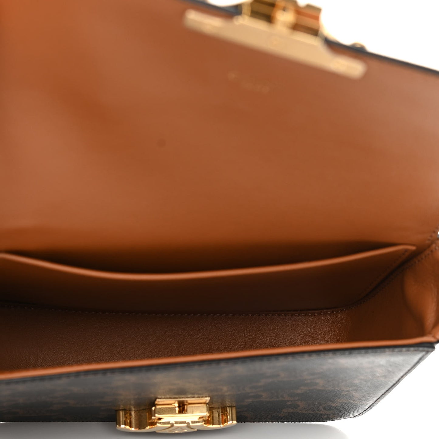 Canvas Calfskin Nano Triomphe Tan