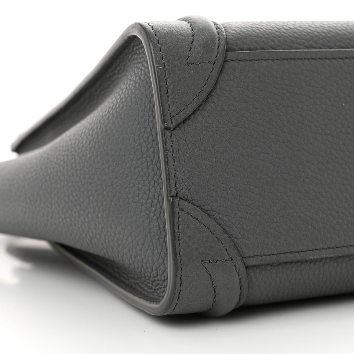 Drummed Calfskin Nano Luggage Kohl
