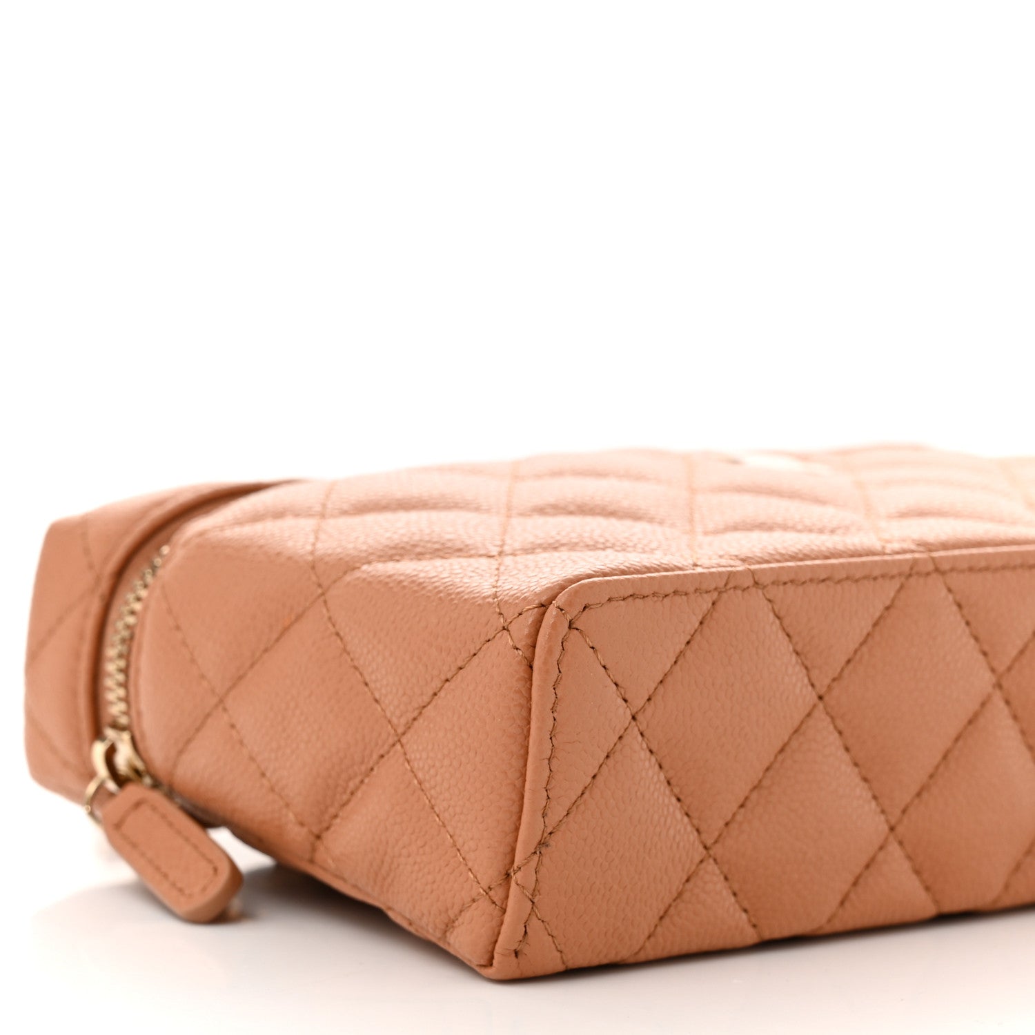 Chanel Caviar Quilted Top Handle Slim Vanity With Chain Brown 9 of 11