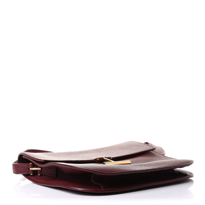 Tom Ford Grained Calfskin T Clasp Tara Crossbody Bag Cabernet 3 of 9