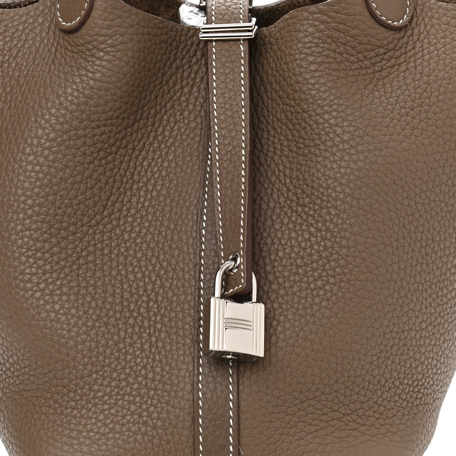 Hermes Taurillon Clemence Picotin Lock 18 PM Etoupe 8 of 11