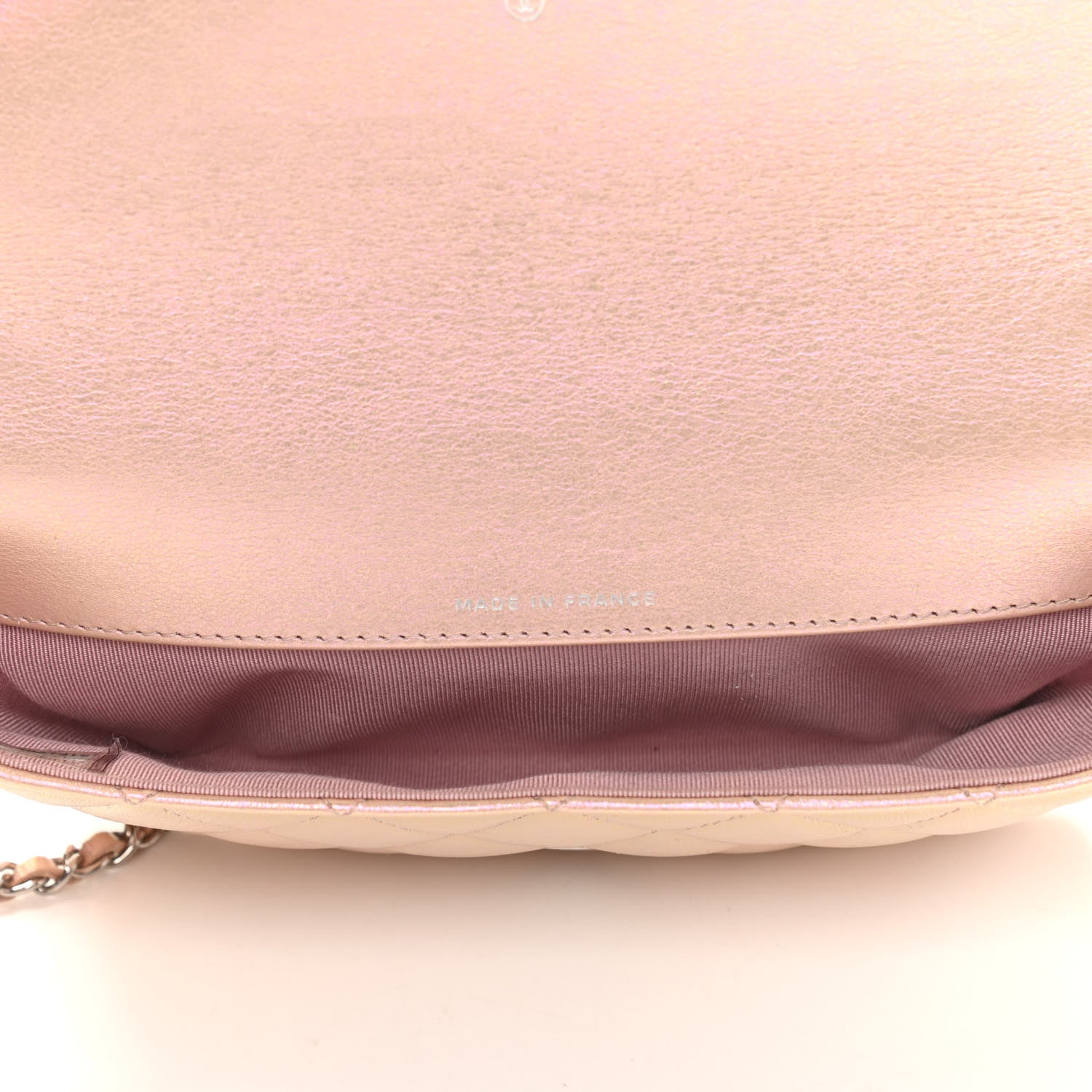 Chanel Iridescent Calfskin Quilted Glasses Case With Chain Pink 7 of 11