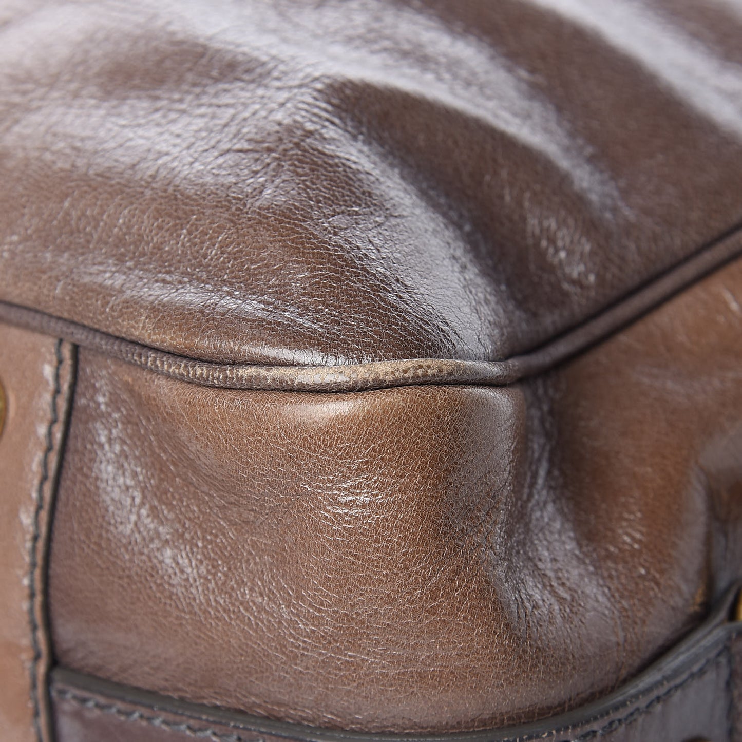 Glazed Goatskin Muse Messenger Brown