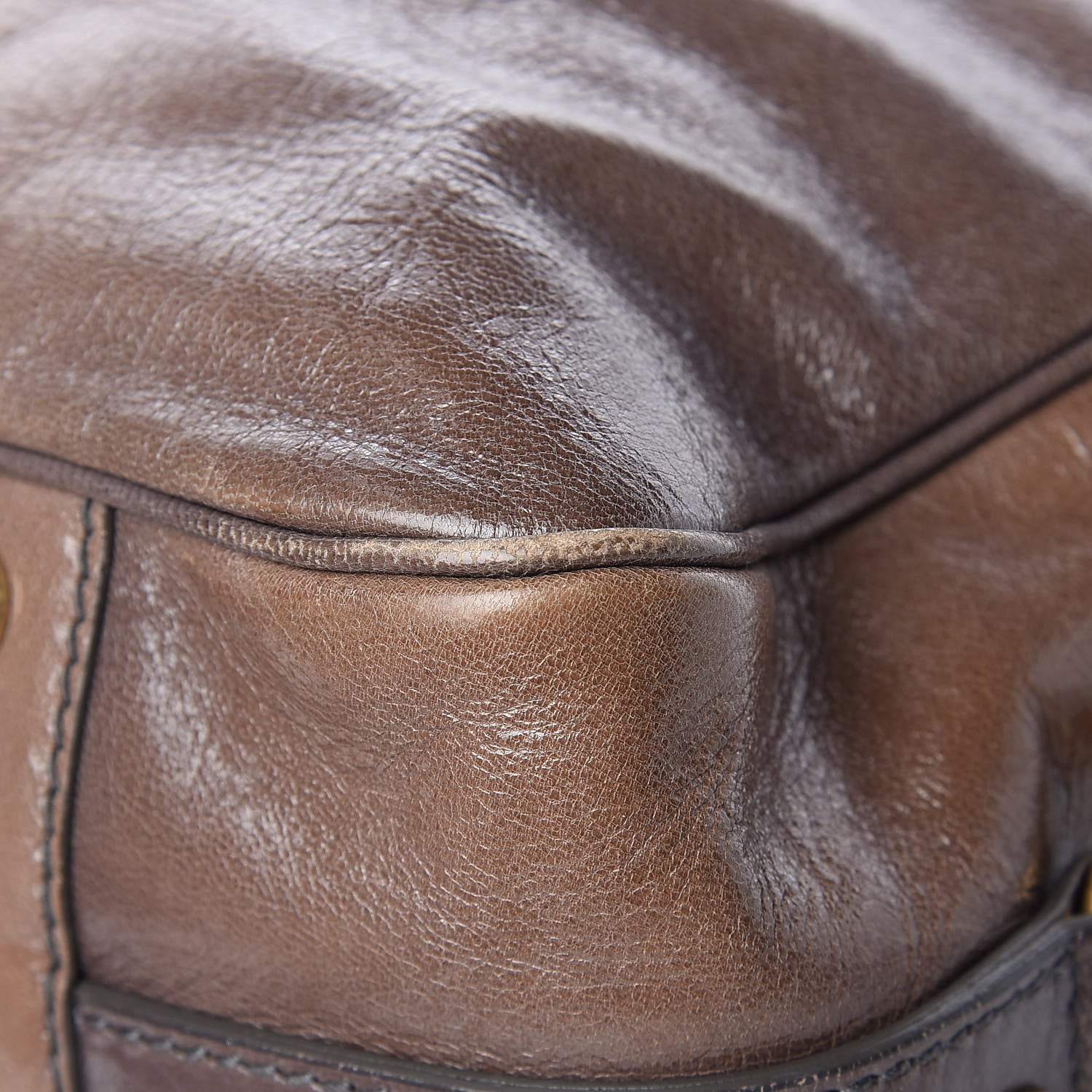 Saint Laurent Glazed Goatskin Muse Messenger Brown 12 of 18