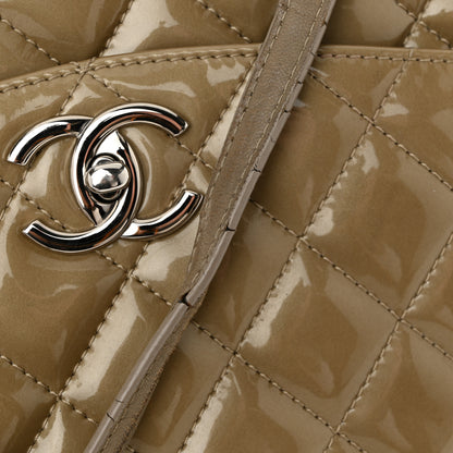 Chanel Patent Quilted Accordion Shopping Tote Beige 15 of 15