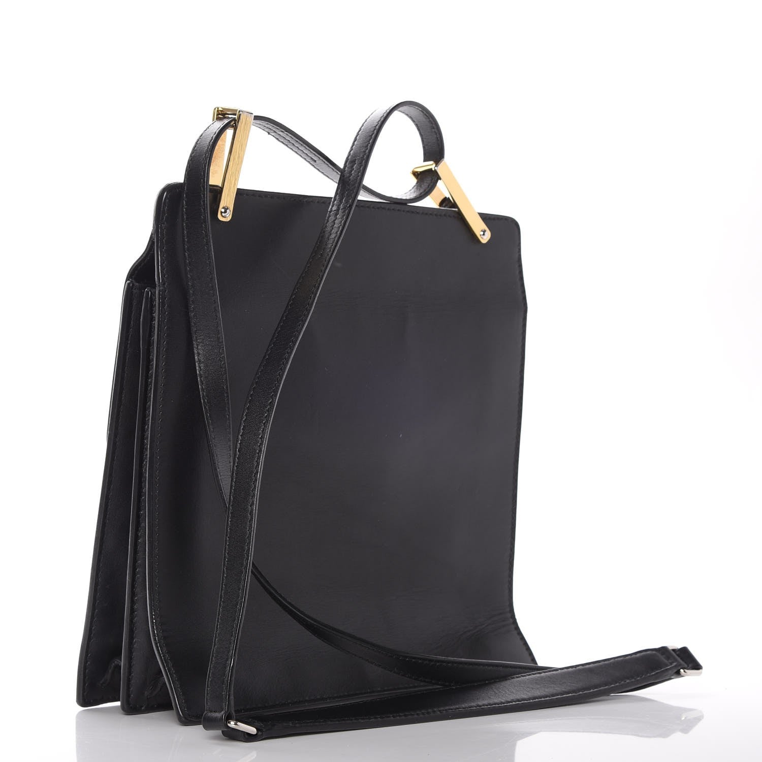 Balenciaga Calfskin Le Dix Besace Black 3 of 7