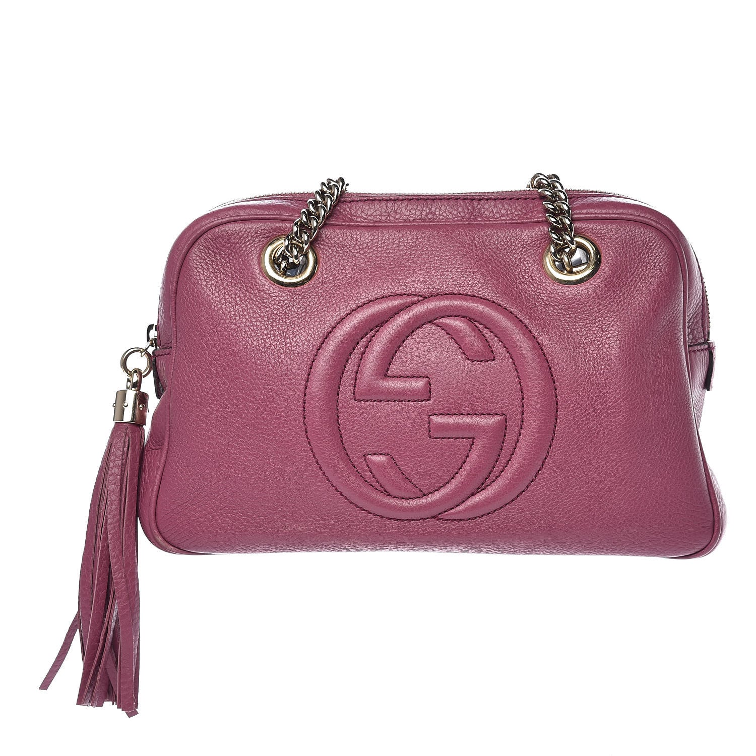Gucci Pebbled Calfskin Small Soho Bowler Peonia Flower 1 of 10