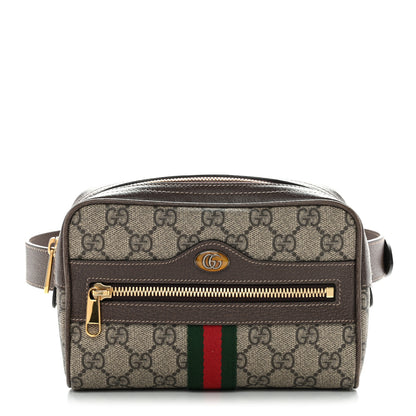 Gucci GG Supreme Monogram Web Small Ophidia Belt Bag 75 30 Dark Brown 1 of 10