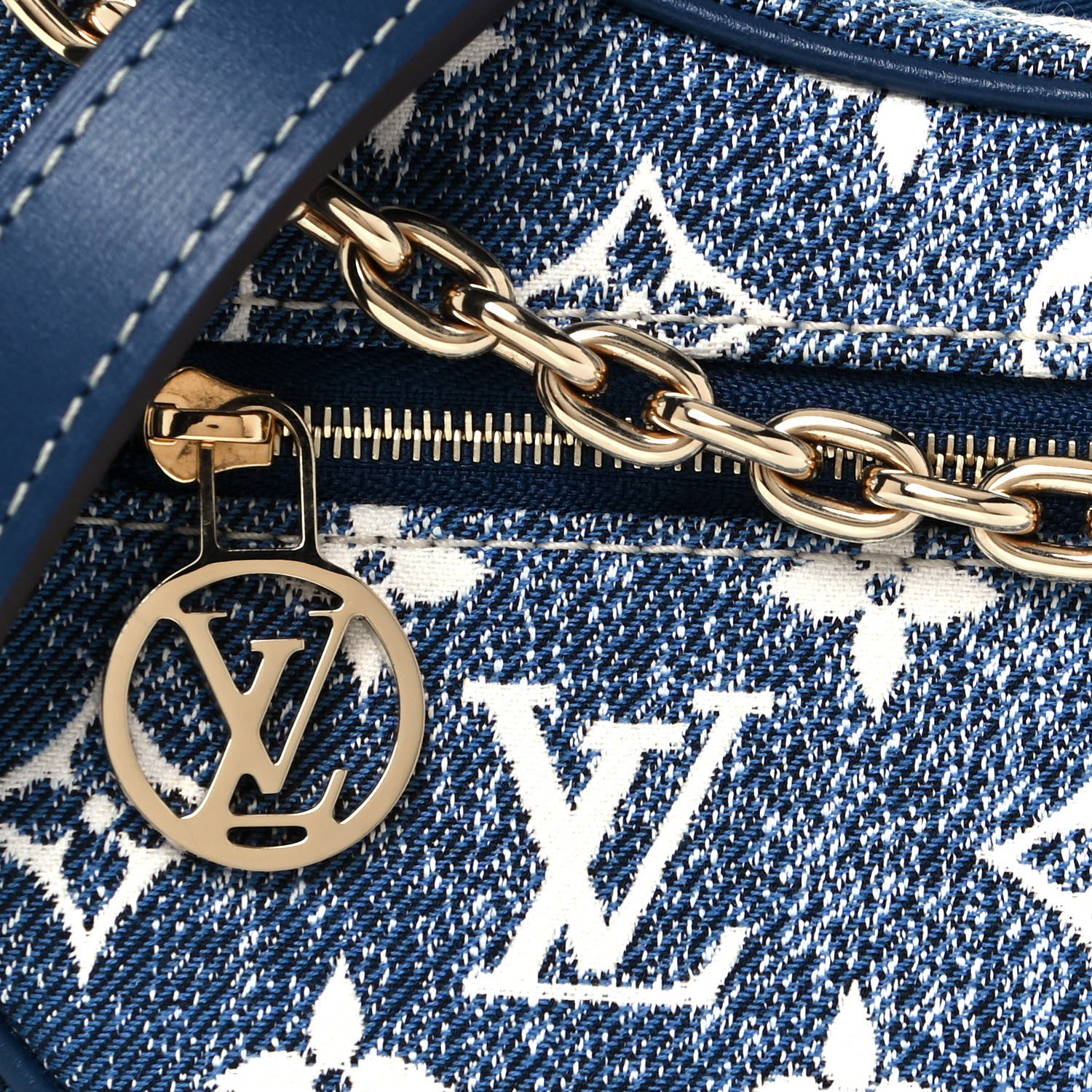 Louis Vuitton Monogram Jacquard Denim Loop Bleu 7 of 11