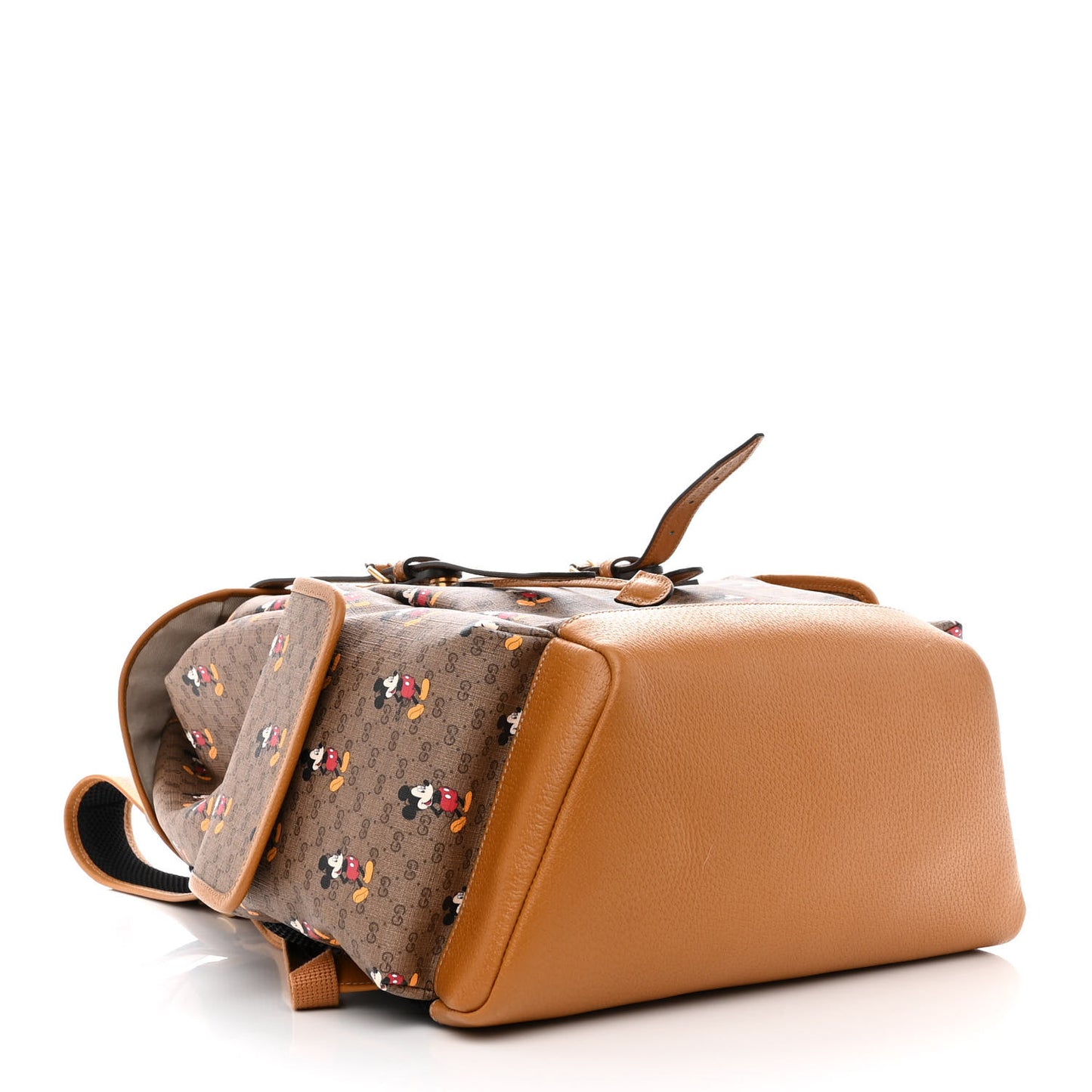 X DISNEY Mini Vintage GG Supreme Monogram Mickey Mouse Medium Backpack Beige Vintage Sun Oil