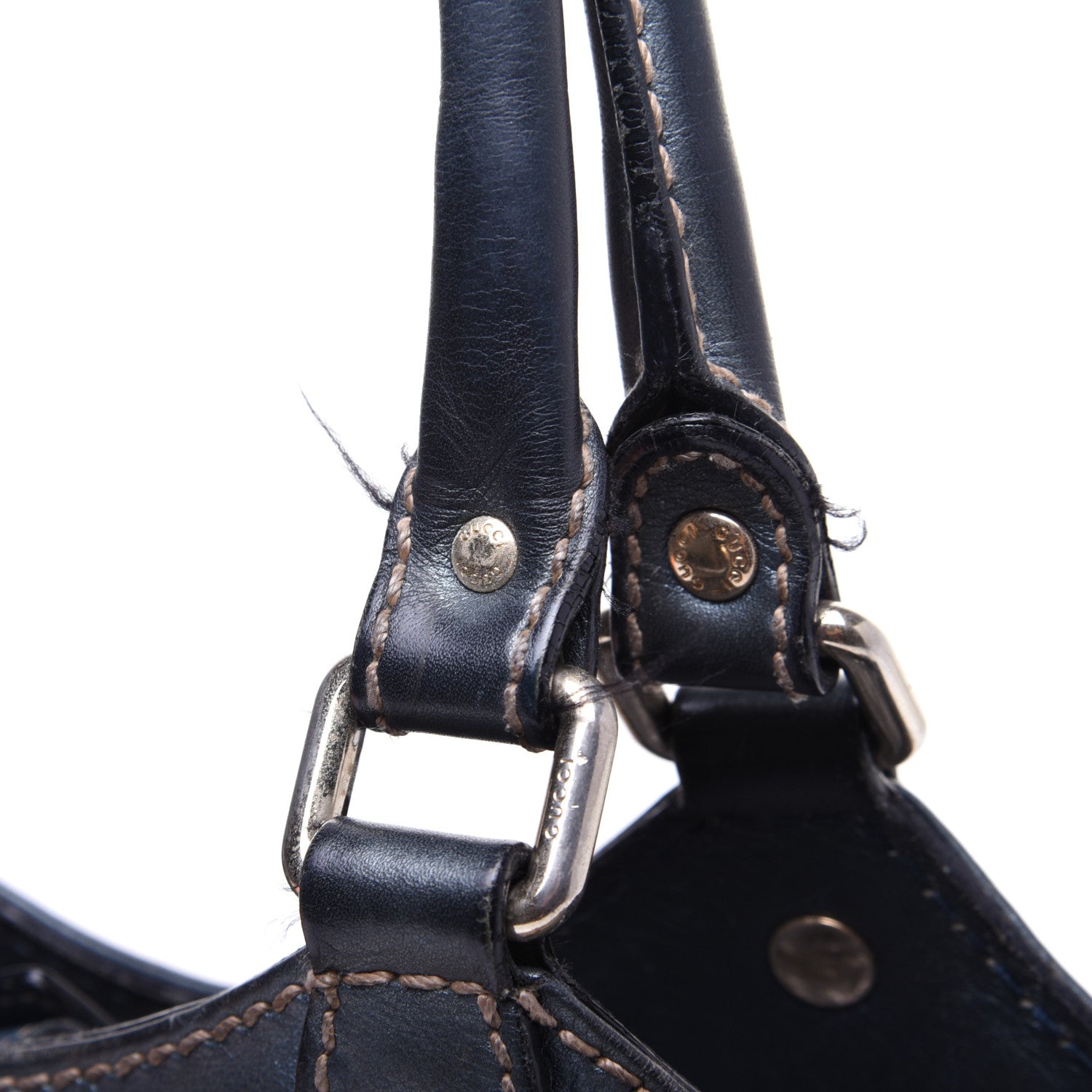 Gucci Metallic Monogram Medium Sukey Tote Blue 14 of 15