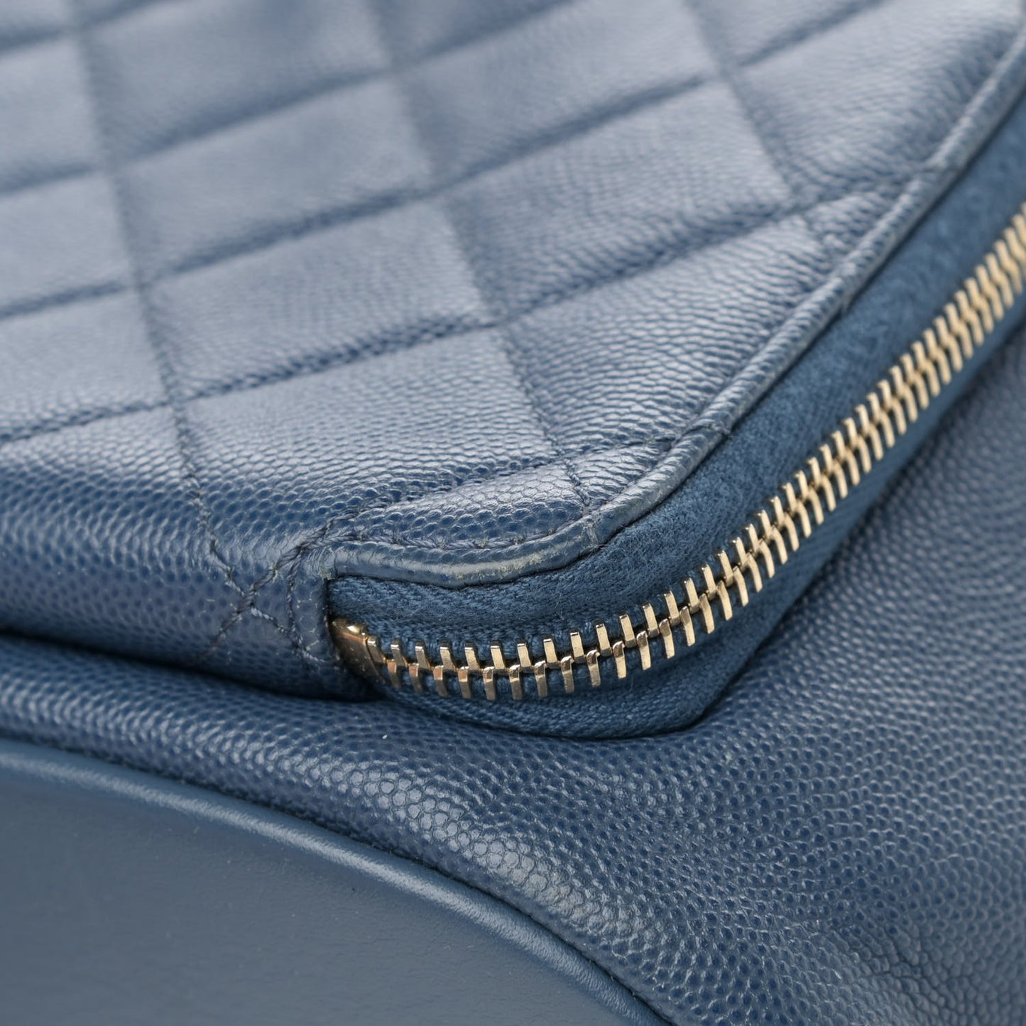 Caviar Quilted Business Affinity Backpack Blue