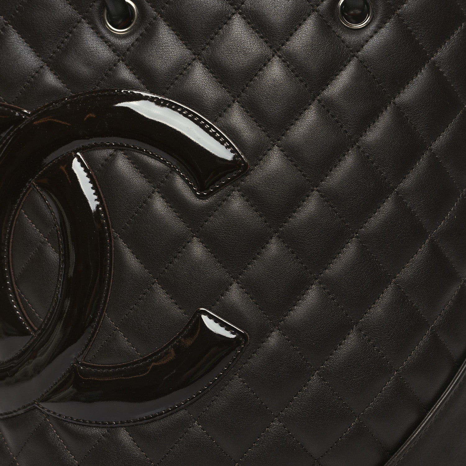 Chanel Calfskin Quilted Medium Cambon Tote Brown 8 of 12
