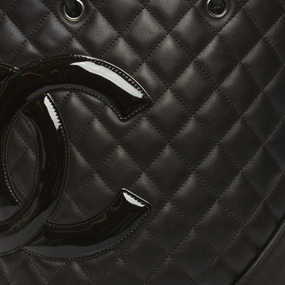 Chanel Calfskin Quilted Medium Cambon Tote Brown 8 of 12