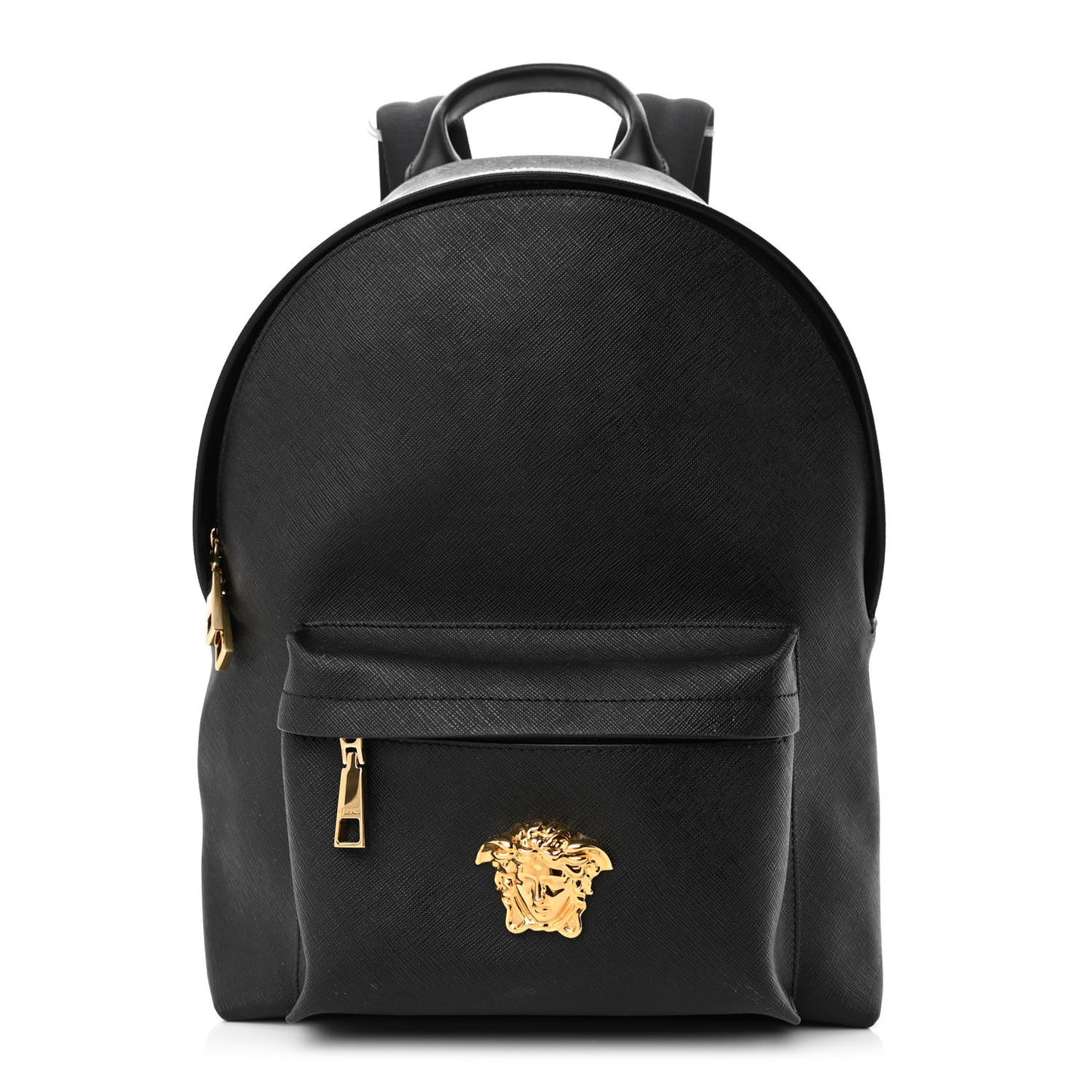 Saffiano Calfskin Medusa Backpack Black
