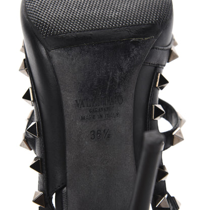 Valentino Garavani Nappa Rockstud Ankle Strap Pumps 36.5 Black 9 of 9
