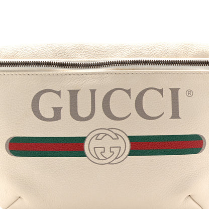 Gucci Grained Calfskin Logo Belt Bag White 8 of 10