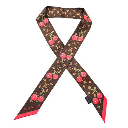 Louis Vuitton LV X TM Silk Monogram Cerises Bandeau Brown 1 of 3