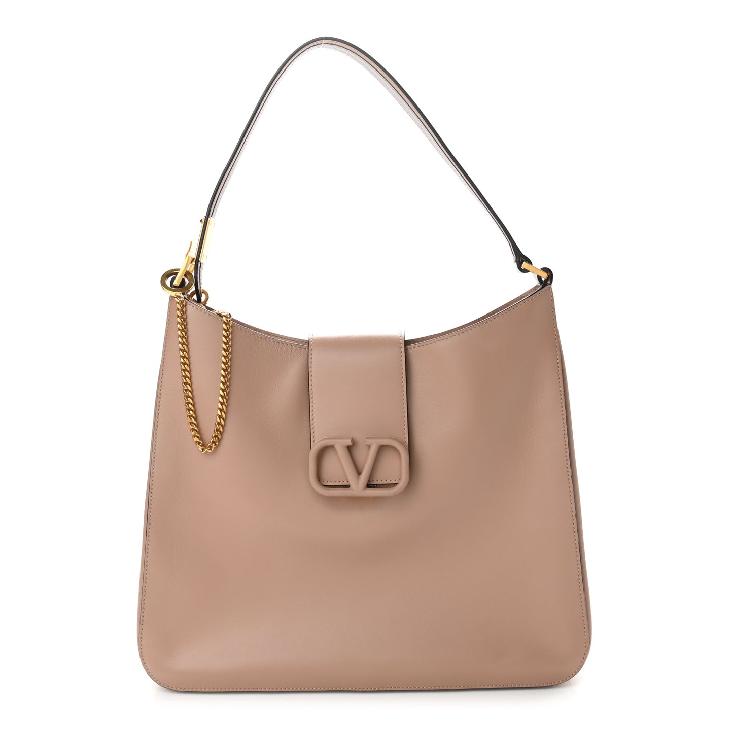 Smooth Calfskin VSling Hobo Bag Camel Rose