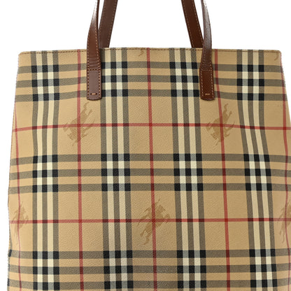 Burberry Haymarket Check Tote Brown 8 of 11