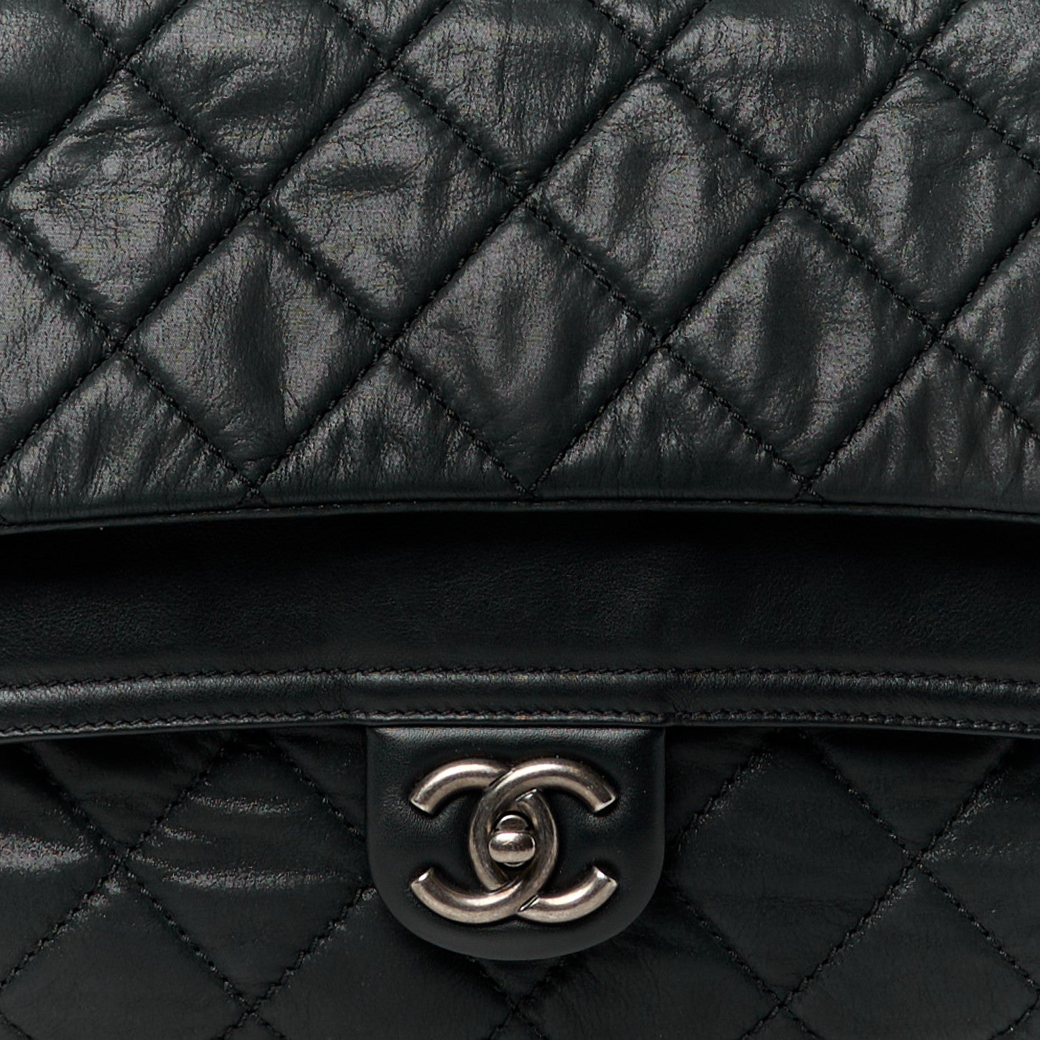 Chanel Iridescent Calfskin Jumbo In the Mix Double Flap Black 8 of 13