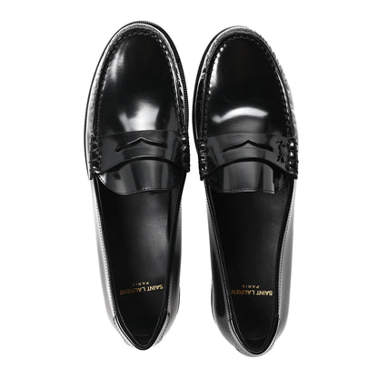 Saint Laurent Magnum Lux Calfskin Mens Le Loafer 15 Moccassins 42.5 Black 2 of 10