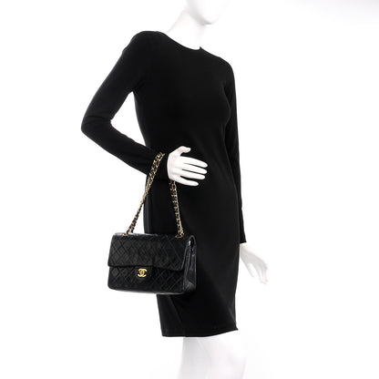 Chanel Lambskin Quilted Medium Double Flap Black 3 of 12