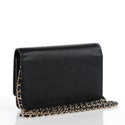 Chanel Caviar Timeless CC Wallet On Chain WOC Black 7 of 37
