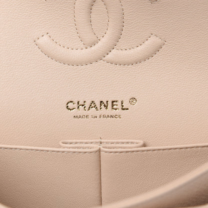 Chanel Caviar Quilted Medium Double Flap Beige 6 of 10