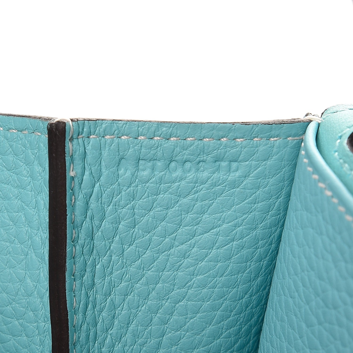 Hermes Taurillon Clemence Halzan 31 Bleu Atoll 9 of 10