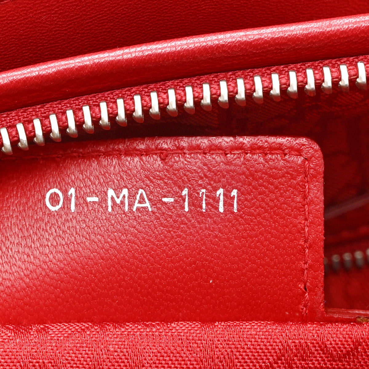 Lambskin Cannage Large Lady Dior Red