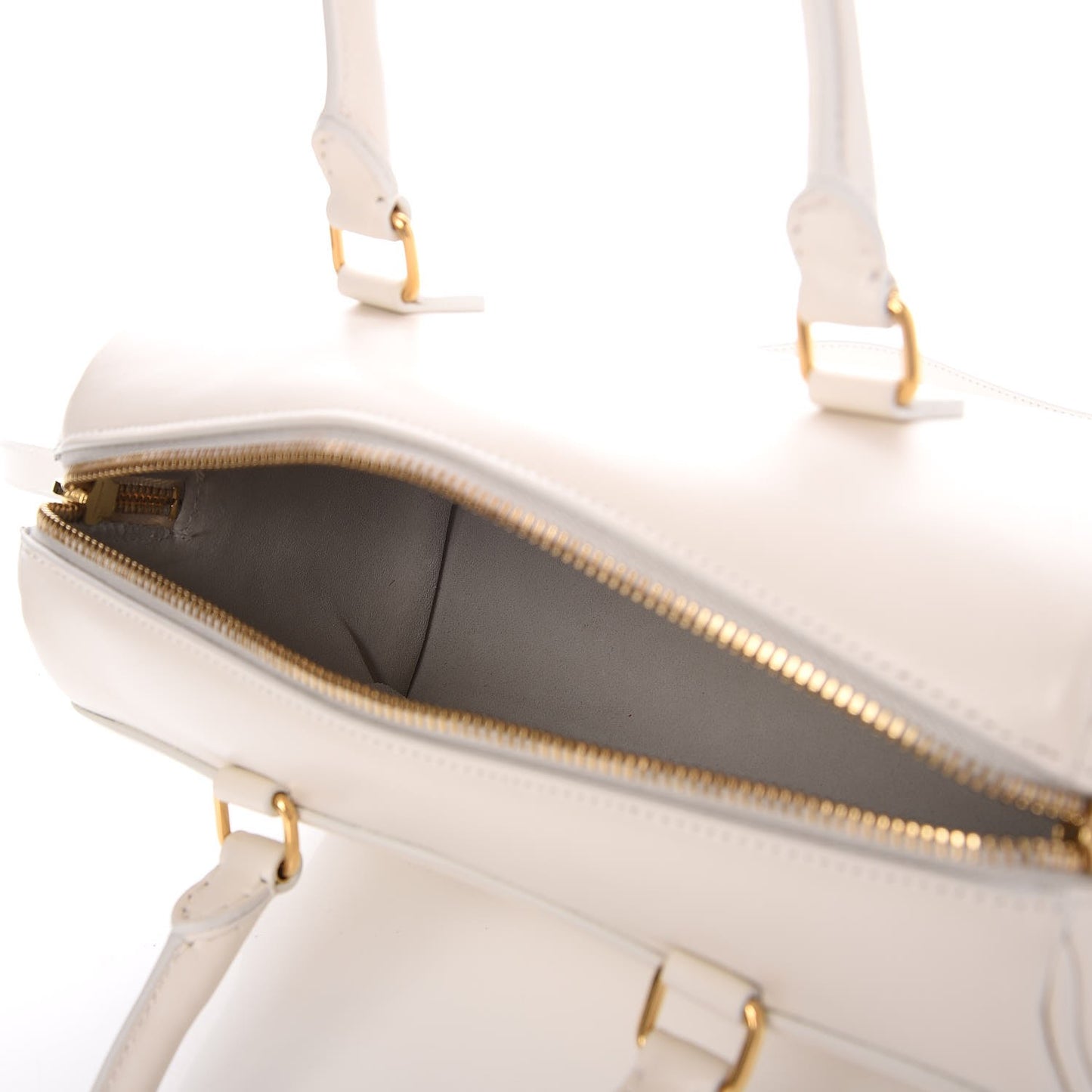 Calfskin Classic Baby Duffle Dove White
