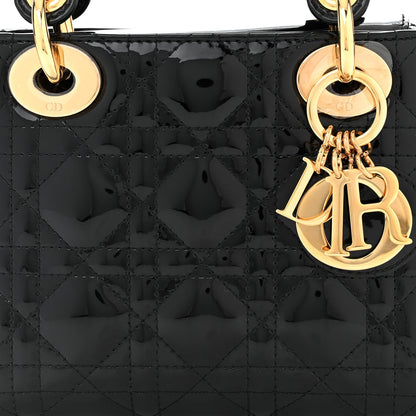 Christian Dior Patent Cannage Mini Lady Dior Black 8 of 10