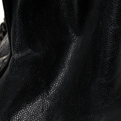Chanel Crumpled Grained Calfskin Quilted CC Crave Tote Black 17 of 18