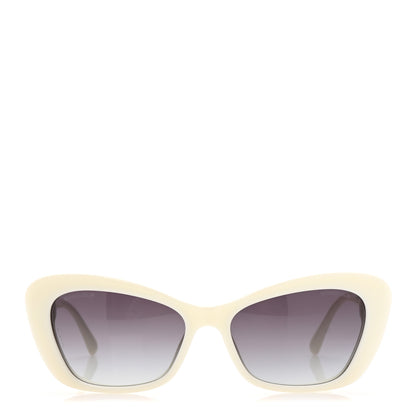Chanel Acetate Pearl Cat Eye CC Sunglasses 5481-H White 2 of 8
