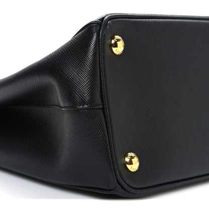 Prada Saffiano Small Galleria Double Zip Tote Black 9 of 10