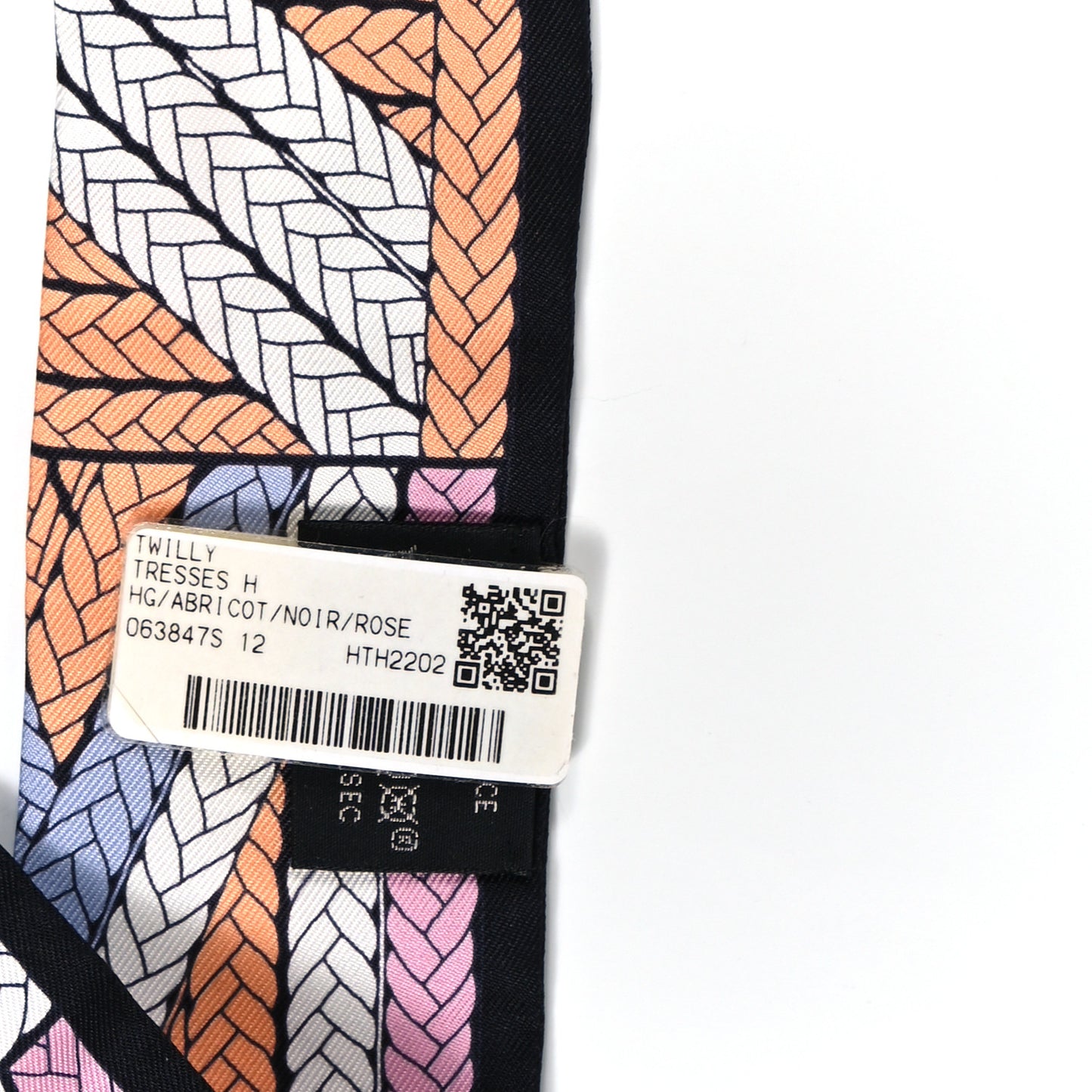 Silk Tresses H Twilly Abricot Black Rose