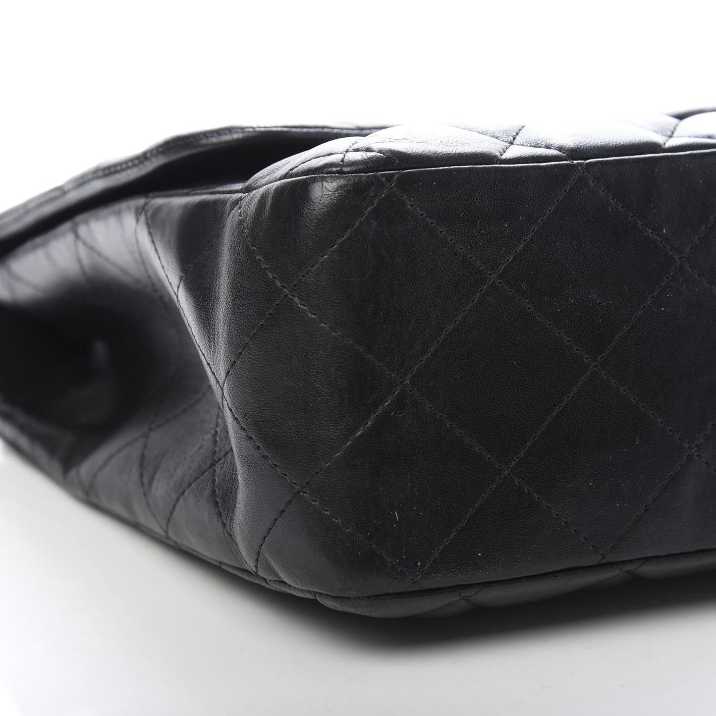 Lambskin Quilted Jumbo Single Flap Black
