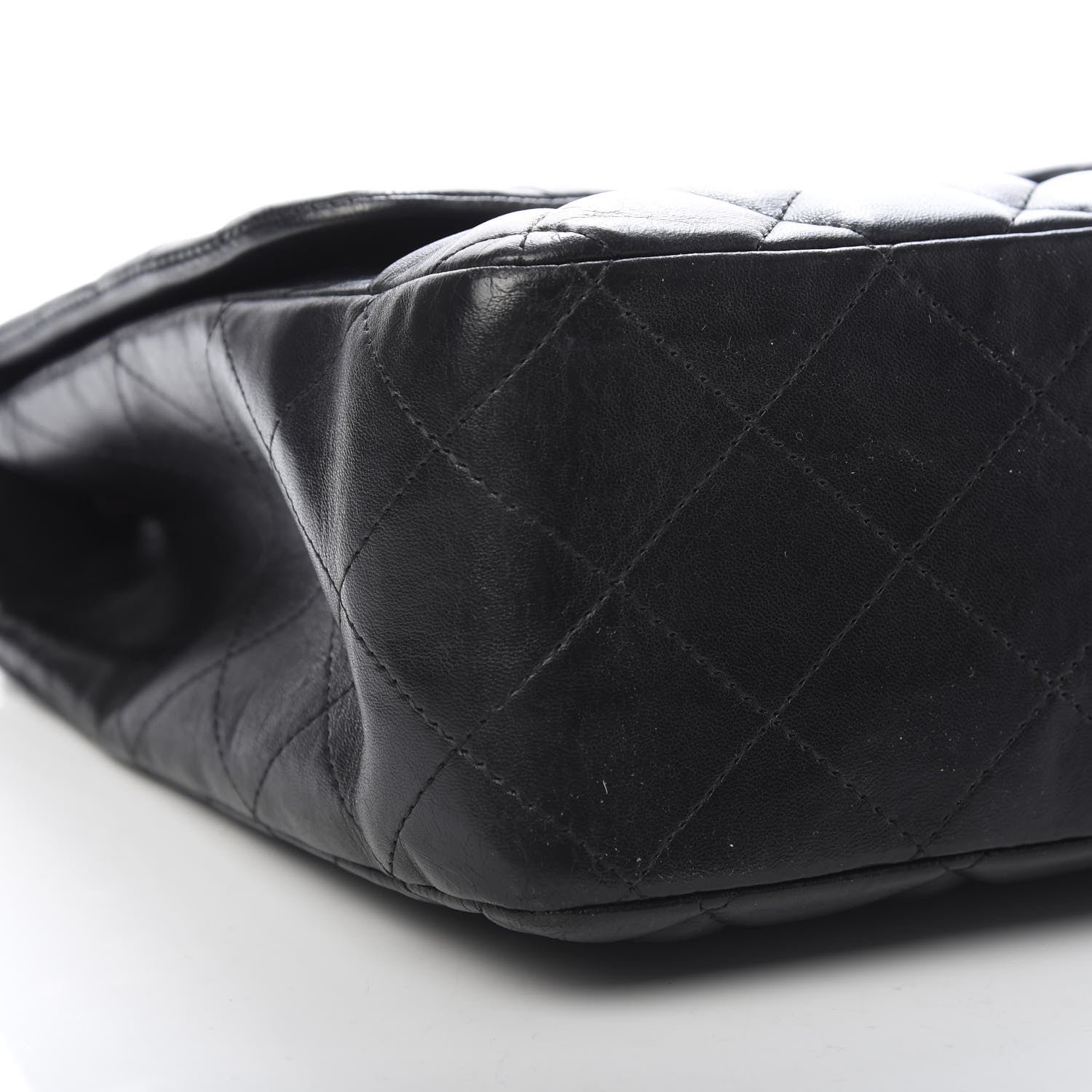 Chanel Lambskin Quilted Jumbo Single Flap Black 10 of 11