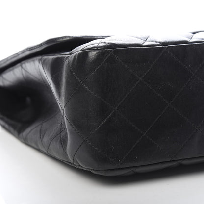 Chanel Lambskin Quilted Jumbo Single Flap Black 10 of 11