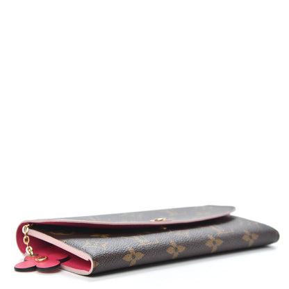 Louis Vuitton Monogram Bloom Flower Emilie Wallet 4 of 7
