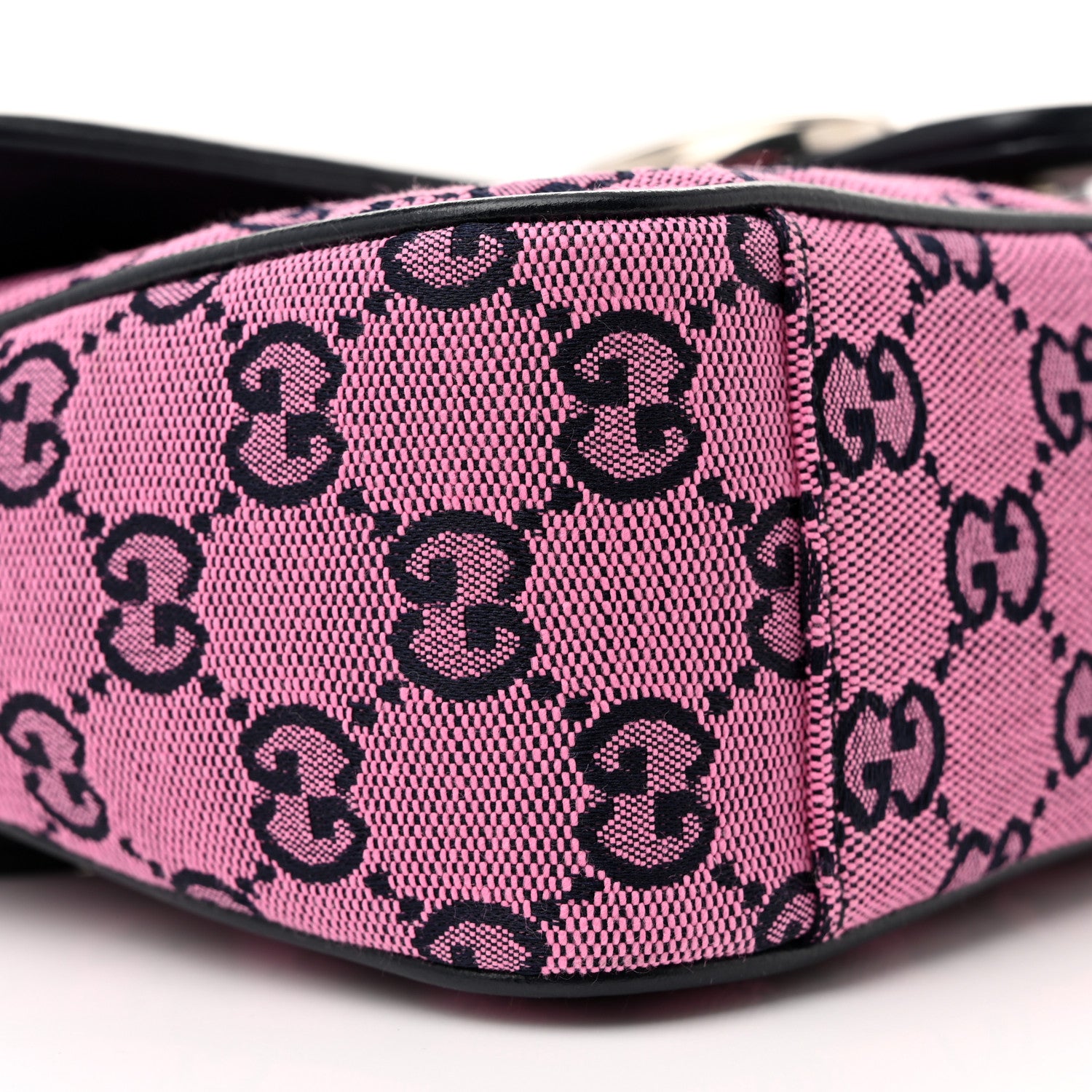 Gucci Monogram Multicolor Matelasse Diagonal Small GG Marmont Shoulder Bag Pink Blue 9 of 11