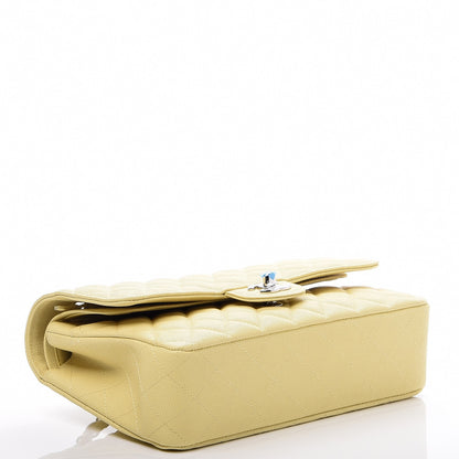 Chanel Caviar Quilted Medium Double Flap Light Yellow 4 of 8